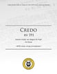 Credo SATB Vocal Score cover